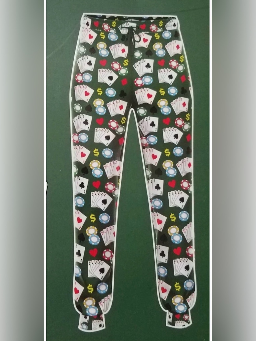 Poker pajamas pants size large, new in sealed box